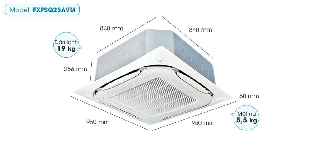Dàn lạnh âm trần VRV Daikin FXFSQ25AVM