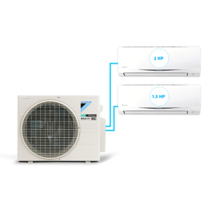 Combo 2 dàn lạnh Điều Hòa Inverter Multi S - 2HP + 1.5HP MKC70SVMV - CTKC35RVMV + CTKC50SVMV